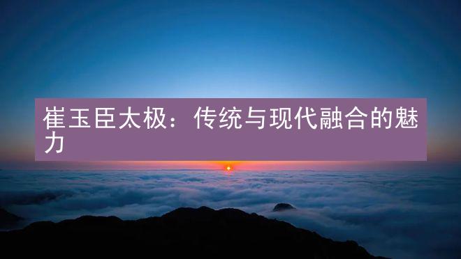 崔玉臣太极：传统与现代融合的魅力