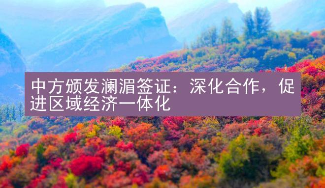 中方颁发澜湄签证：深化合作，促进区域经济一体化