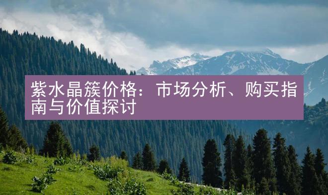 紫水晶簇价格：市场分析、购买指南与价值探讨